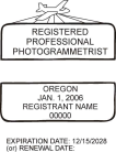 Oregon Registered Professional Photogrammetrist Seal 